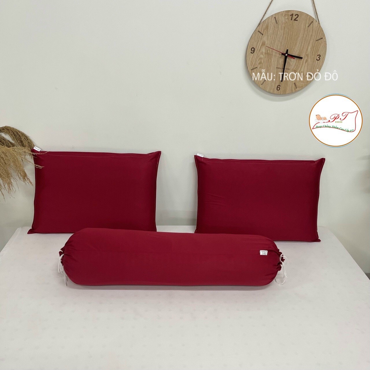 Ga Chống Thấm Cao Cấp PT Mẫu Họa Tiết Trơn Đỏ Đô