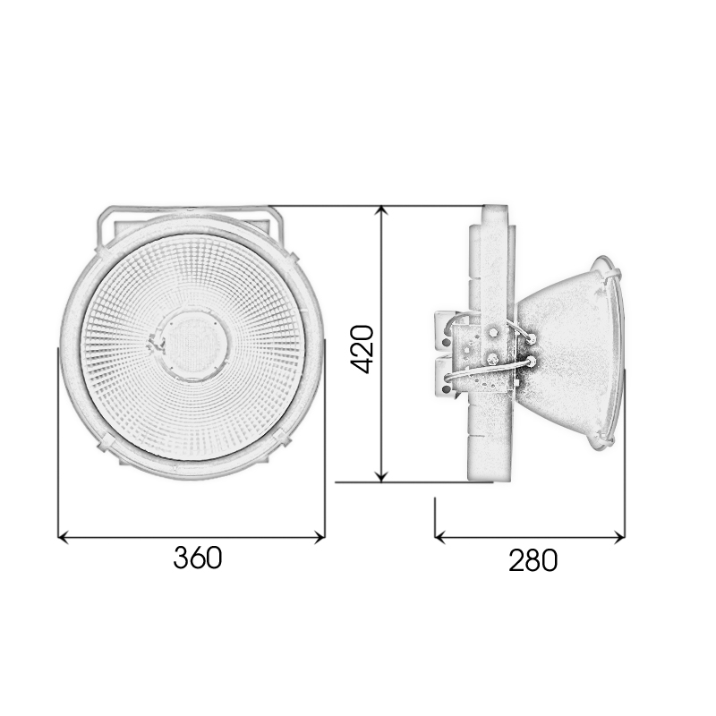 HKLED - Đèn pha cầu cảng ngoài trời 400W - DCC400