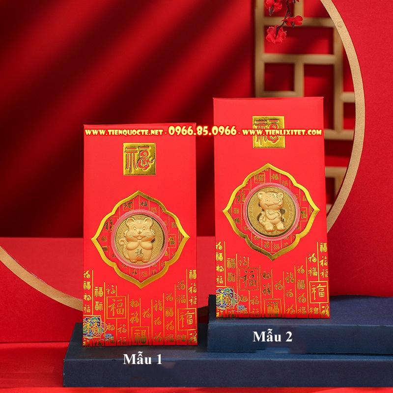 Bao Lì Xì Mạ Vàng Con Hổ - Cọp 2021
