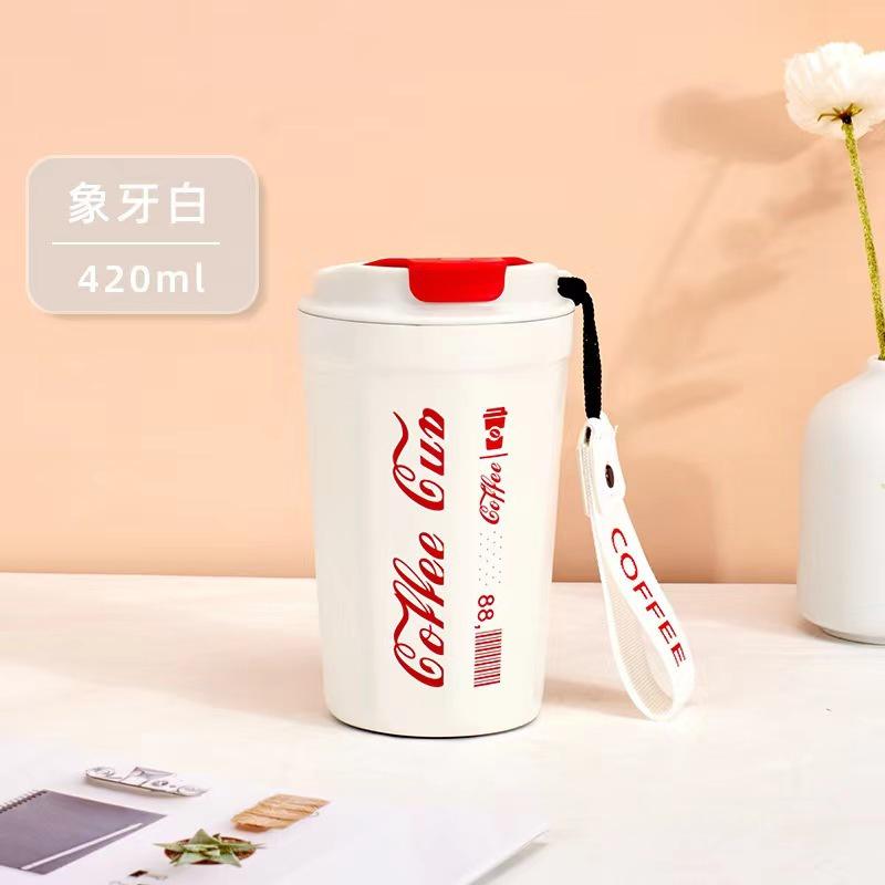 Cốc giữ nhiệt cao cấp uống cà phê họa tết coffe cup inox 304 dày dặn sang trọng dùng trong ô tô văn phòng