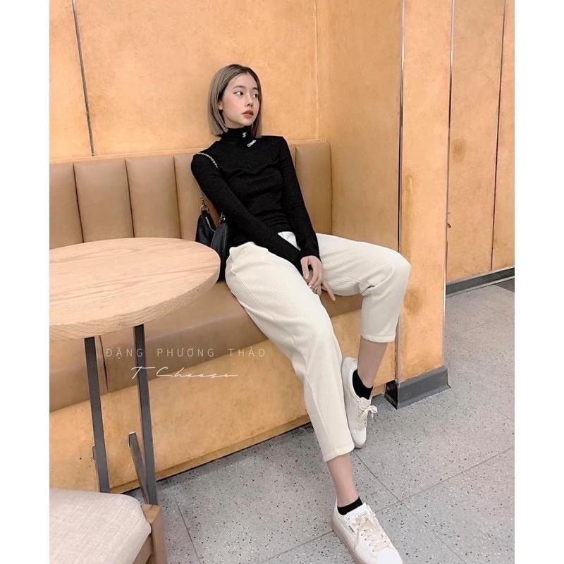 Quần baggy nhung mềm chuẩn loại 1 siêu tôn dáng