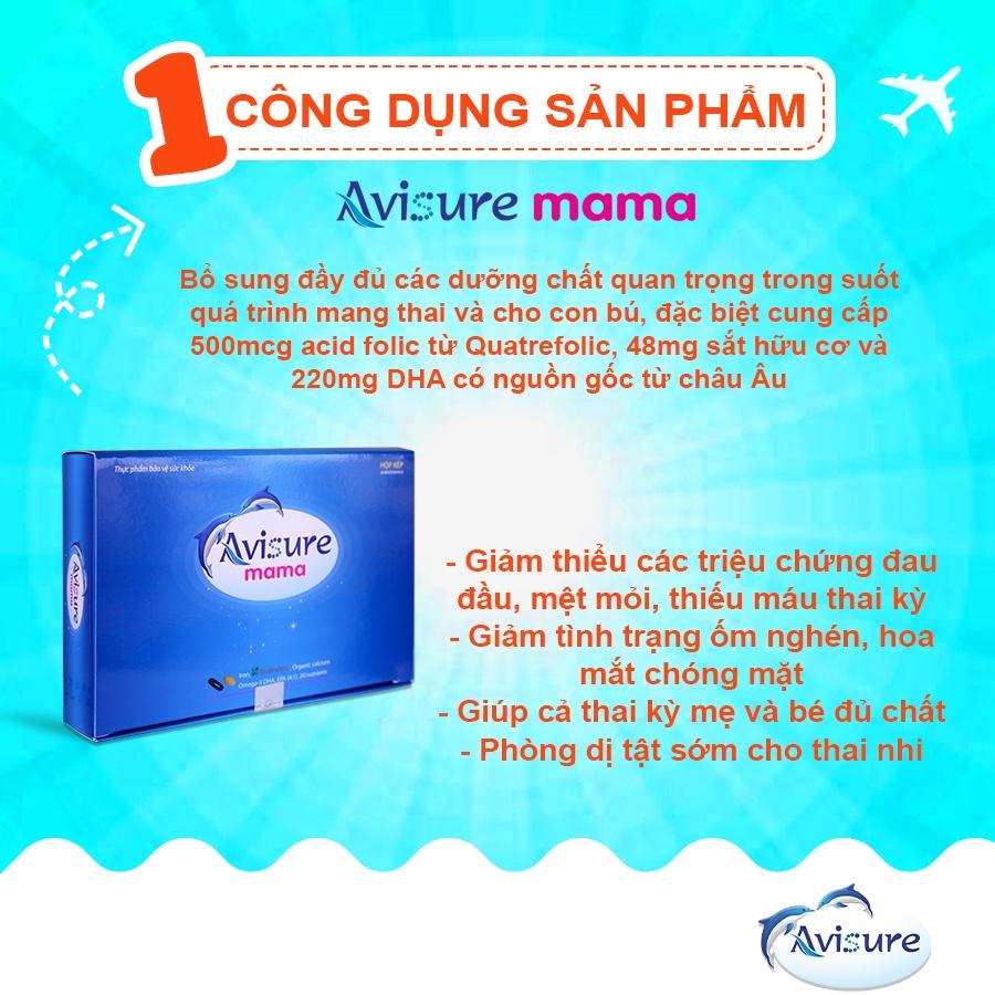 Vitamin tổng hợp dành cho bà bầu, trước và sau sinh Avisure Mama