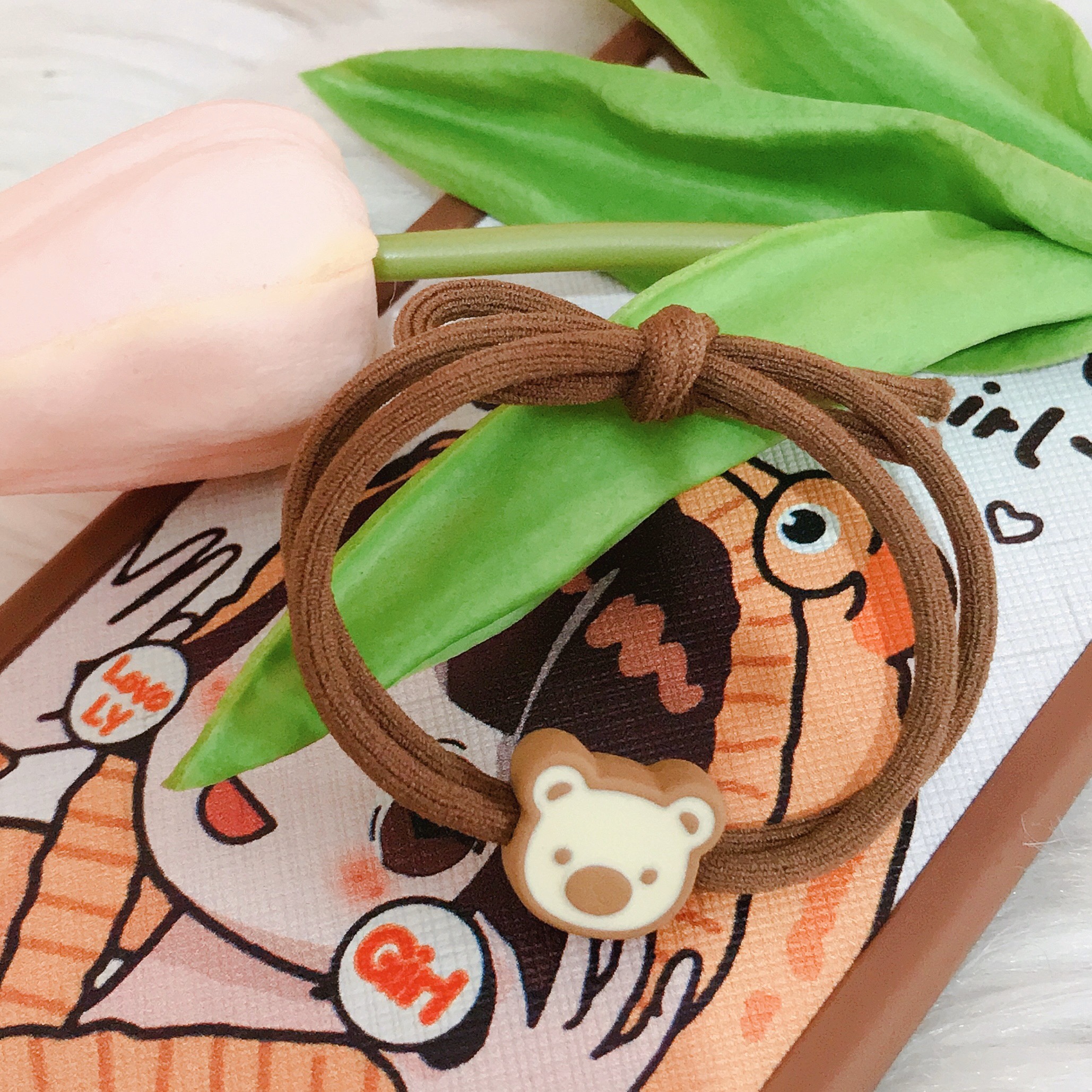Dây Buộc Tóc Hình Gấu Nhỏ Xinh Xắn Kiểu Hàn Quốc Cho Bạn Gái