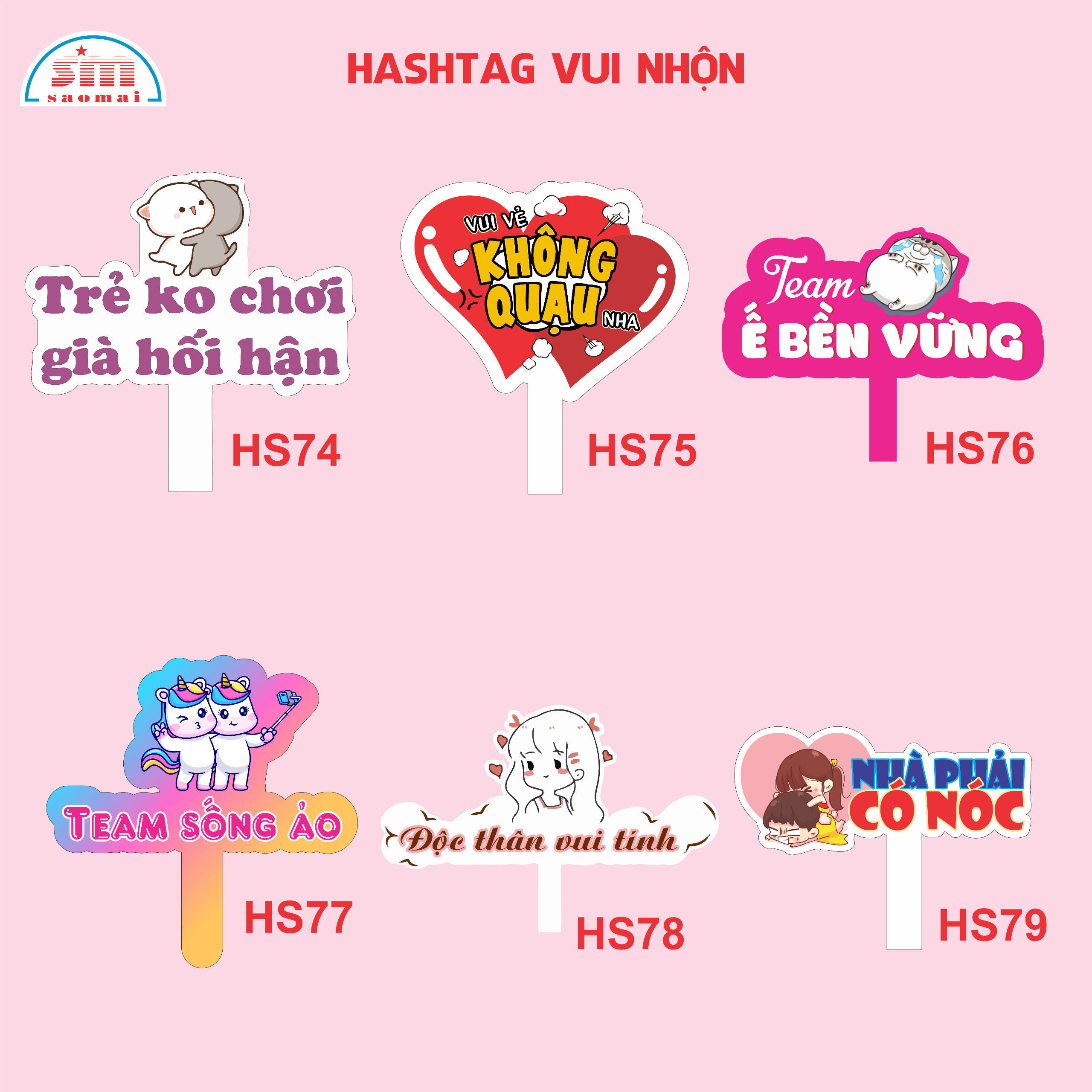 Hashtag cầm tay vui nhộn