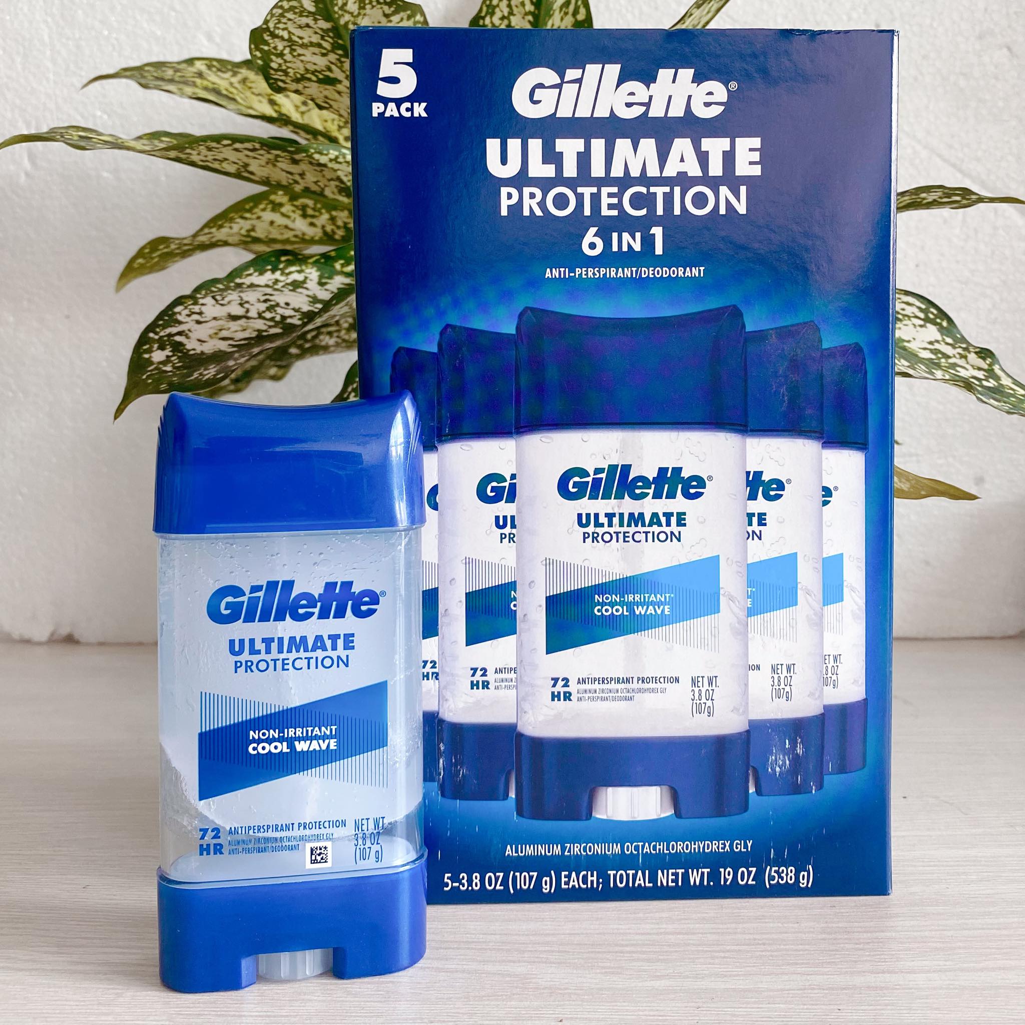 Set 5 Lăn khử mùi Gillette Advanced Clear Gel Antiperspirant Cool Wave 107gx5