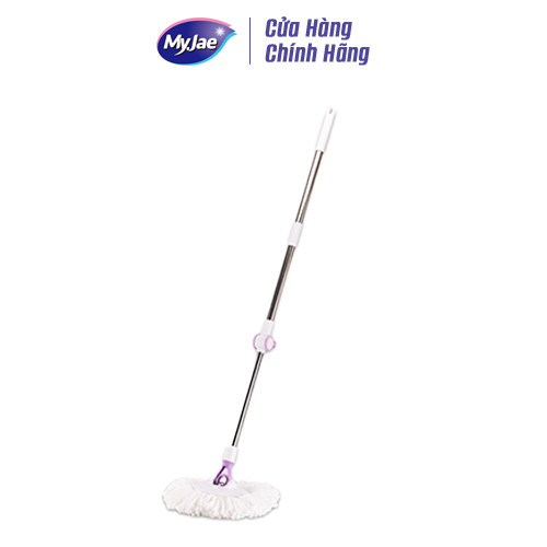 Cây Lau Nhà Đơn MyJae Sợi Microfiber Xoay 360 Độ Phù Hợp Cho Nhiều Loại Thùng Lau 134cm