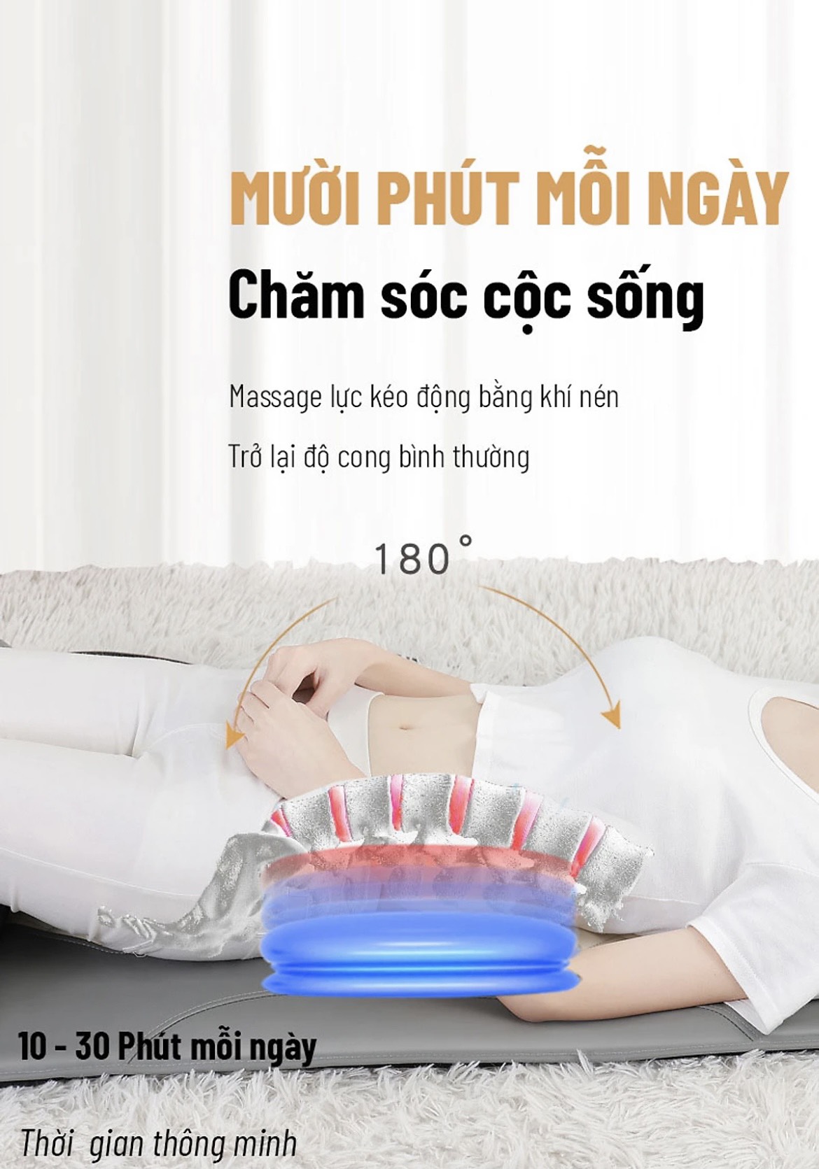 Đệm Massage Toàn Thân - Máy Massage Kết Hợp Túi Khí Và Bi Massage Nhiệt Hồng Ngoại Giúp Thư Giãn, Giảm Đau Cơ Thể