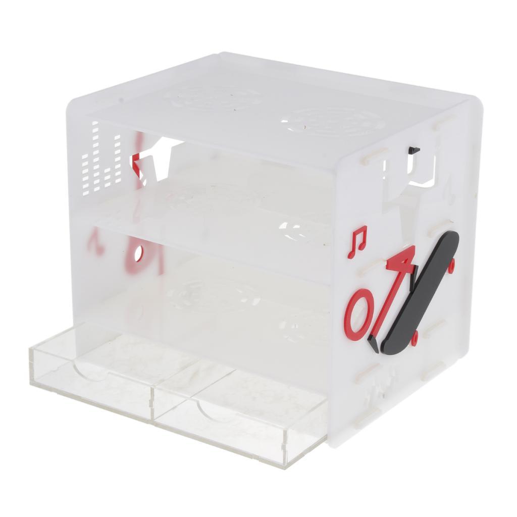 White Acrylic Cosmetic Makeup Organizer Drawer Holder Case Box Watch Storage