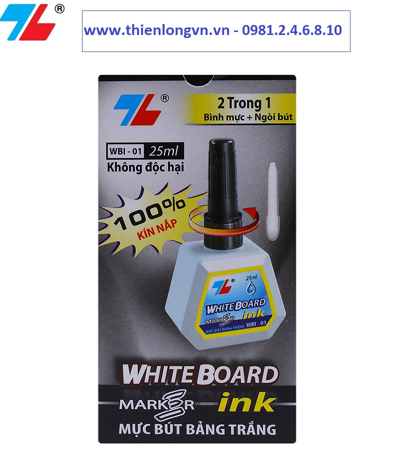 Mực bút lông bảng Thiên Long WBI-01 mực đen