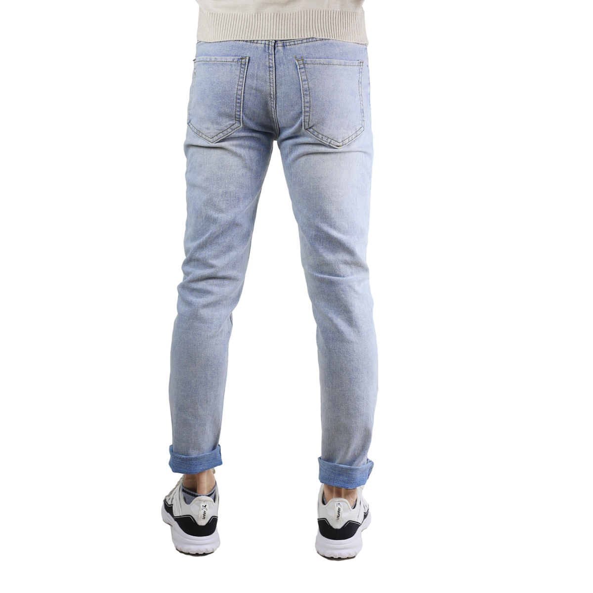 Quần Jeans Nam Rách Gối Dáng Skinny SZone SQB601