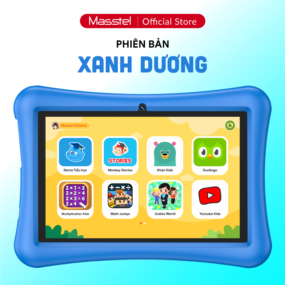 Máy tính bảng Masstel Kidzone dành cho bé - quản lý thời gian cho bé - bé học tốt, hiệu quả cao - 1 đổi 1 trong 100 ngày - Hàng chính hãng