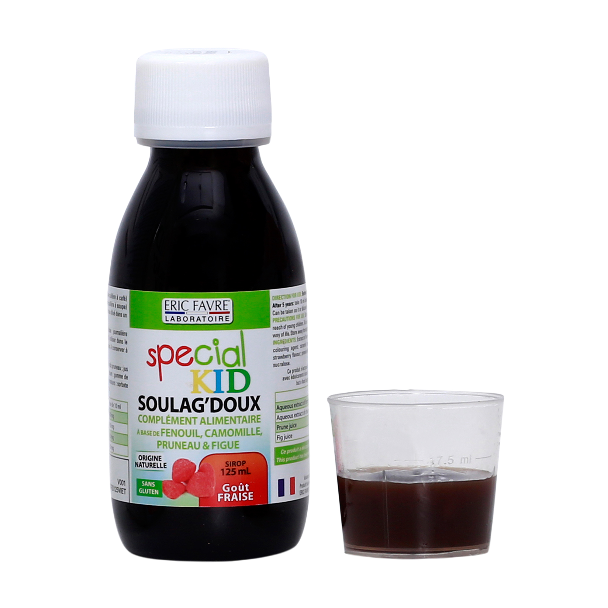 TPBVSK Special Kid Soulag'doux - Hỗ trợ nhuận tràng, hỗ trợ giảm táo bón (125ml) [Siro – Nhập khẩu Pháp]