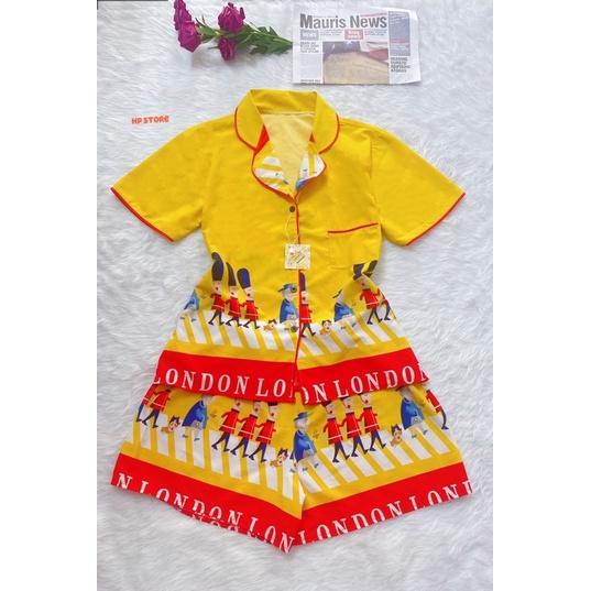 ️Đồ Bộ Nữ Pijama Người Lính Vàng Lụa Thái Mịn Siêu Xinh