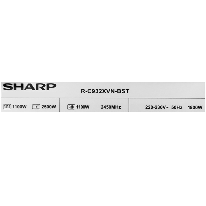 Lò Vi Sóng Điện Tử Có Nướng Đối Lưu Sharp R-C932XVN-BST (32 Lít) - Hàng Chính Hãng