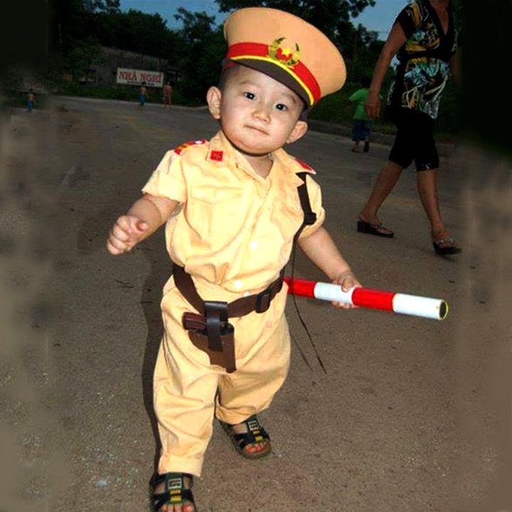 Bộ Quần áo công an cảnh sát trẻ em