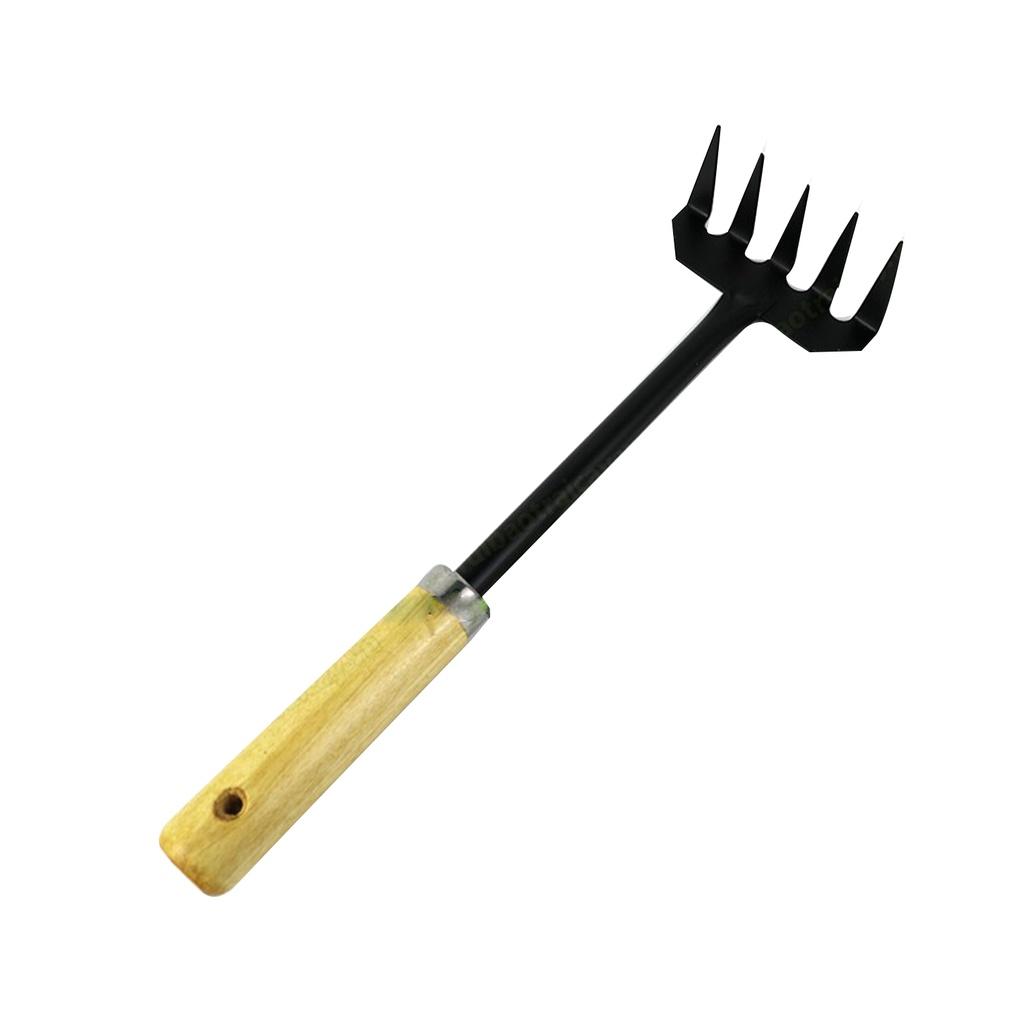 Bộ 3 dụng cụ làm vườn gồm: xẻng 30cm cán cao su + cào 5 răng + cuốc cào 2 trong 1- nhỏ gọn, tiện dụng