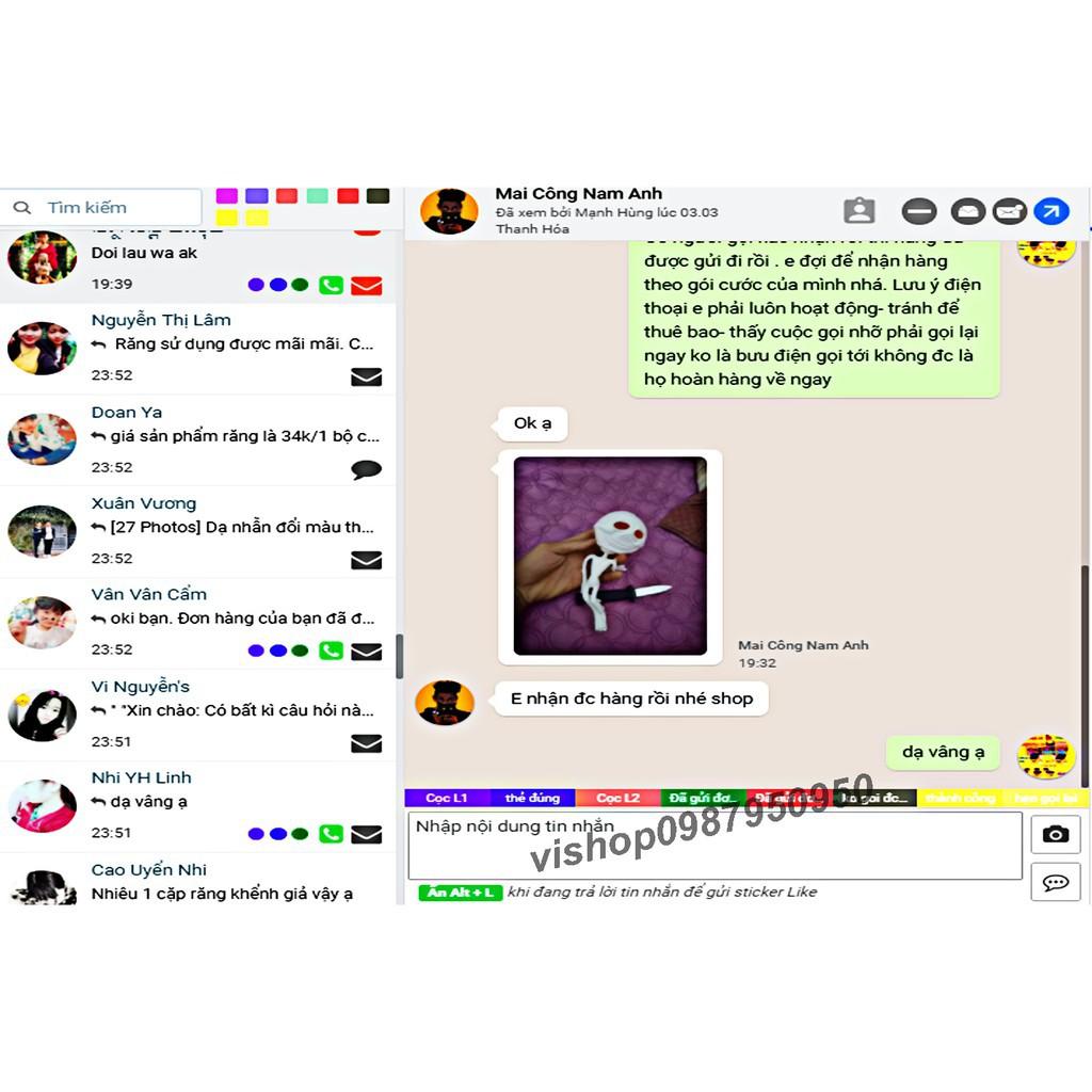 RĂNG NANH GIẢ RĂNG KHỂNH TẶNG KÈM KEO GẮN TRỊ GIÁ 50K