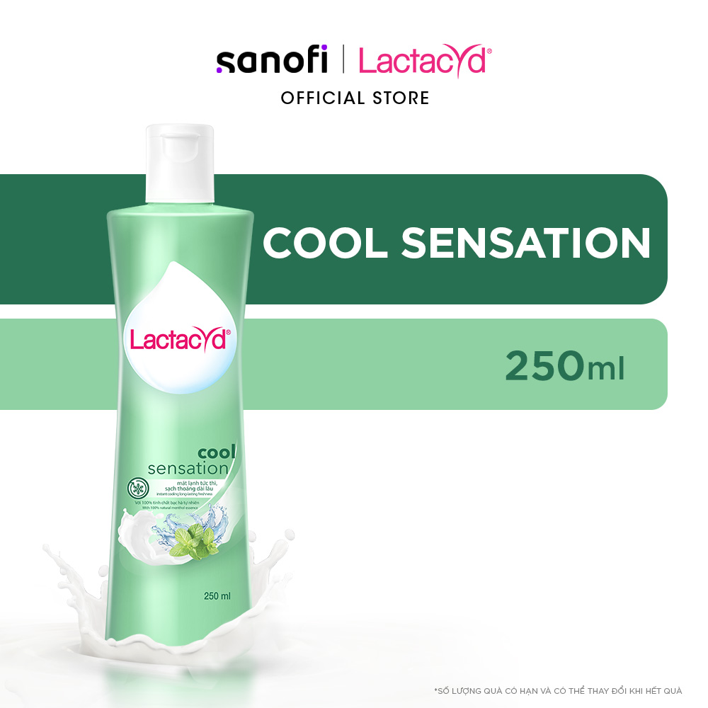 DDVS Phụ Nữ Lactacyd Cool Sensation 250ml Mát Lạnh & Sạch Thoáng Dài Lâu