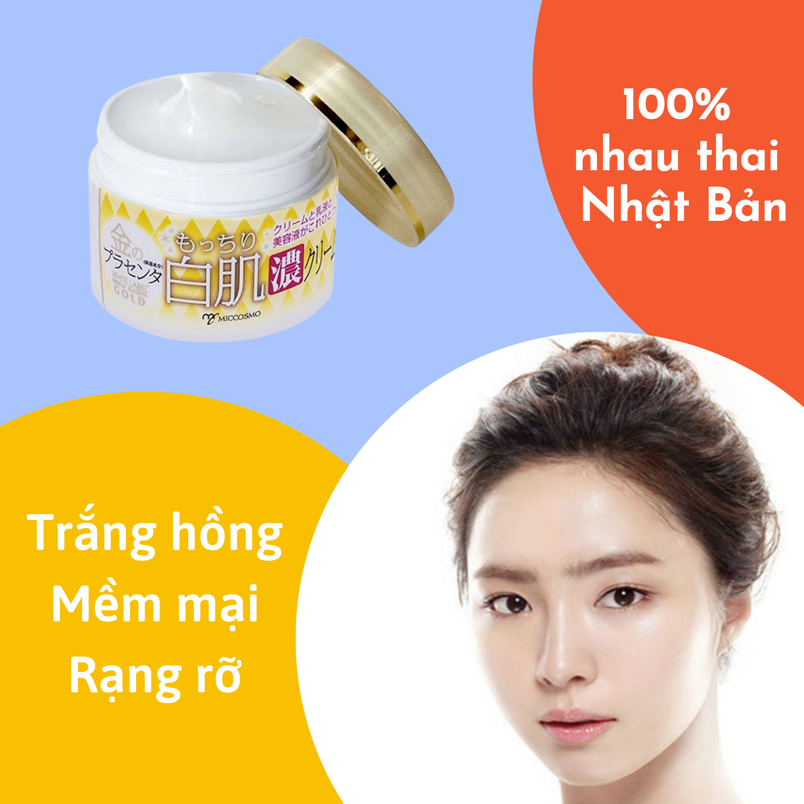 Combo Bộ Sản Phẩm Dưỡng Da Cao Cấp Nhau Thai Nhật Bản MICCOSMO White Label Gold