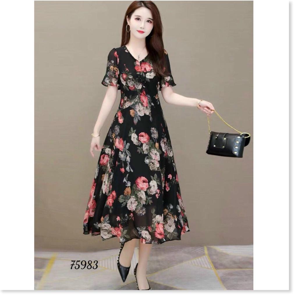 ĐÀM XÒE HOA LỤA DỰ TIỆC DÀNH CHO CÁC NÀNG TÔN DÁNG KME FASHION