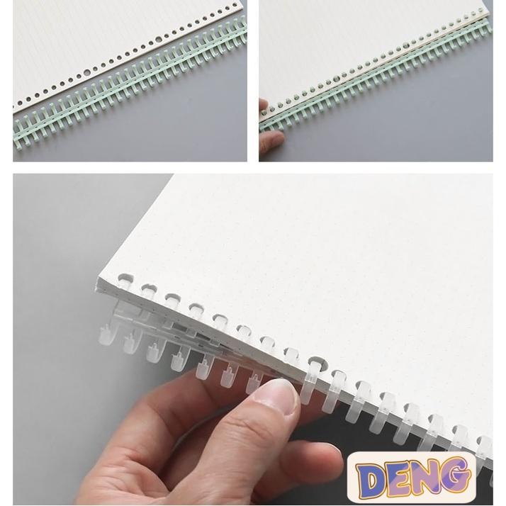 Thanh còng nhựa A5 B5 A4 20 26 30 lỗ Pastel (DO4)