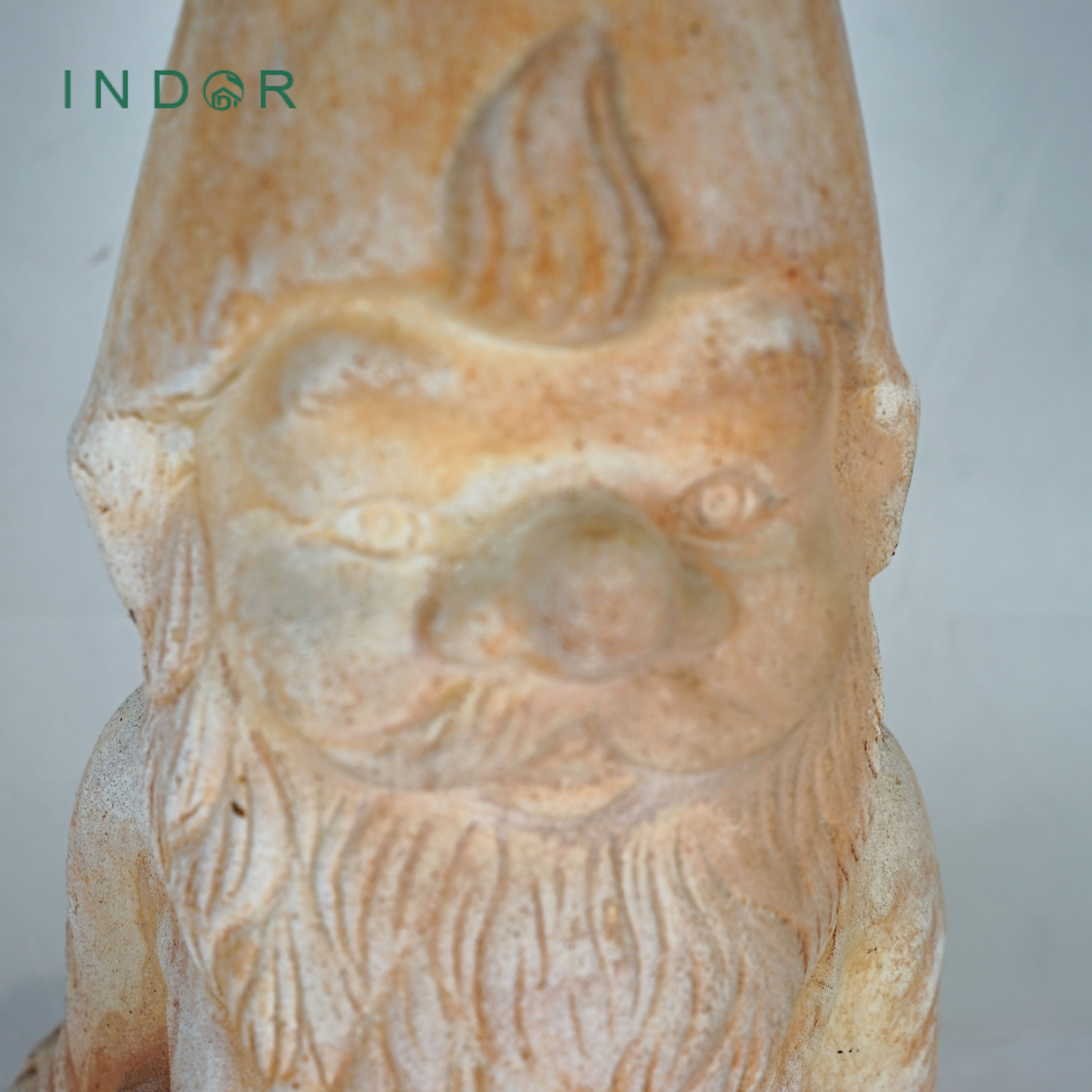 Tượng ông già Noel dáng ngồi size L trang trí Noel Tượng đất nung terracotta Tượng decor nội ngoại thất