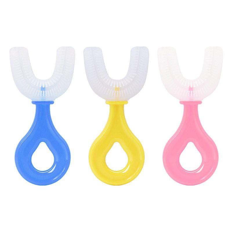 Bàn Chải Đánh Răng Chữ U Thông Minh Chất Liệu Silicon Cho Bé Từ 2 - 6 Tuổi