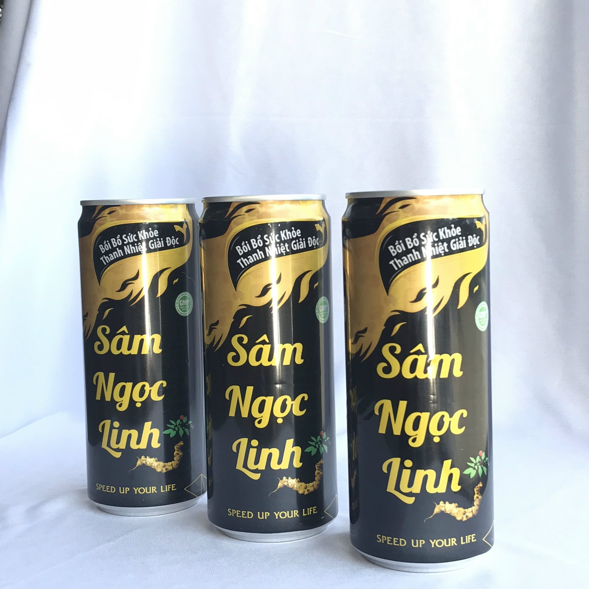 Nước Sâm Ngọc Linh (24 lon) - Nước uống từ thảo dược - Bồi bổ sức khỏe, chống lão hóa