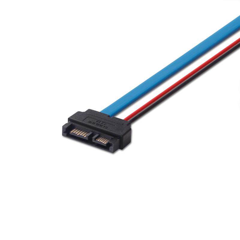 Lingable SATA Cáp Nối Tiếp ATA 22Pin 7 15 Nữ Sang Slimline SATA 13Pin 7 6 Nam Đầu Nối Conterver Cáp 30CM