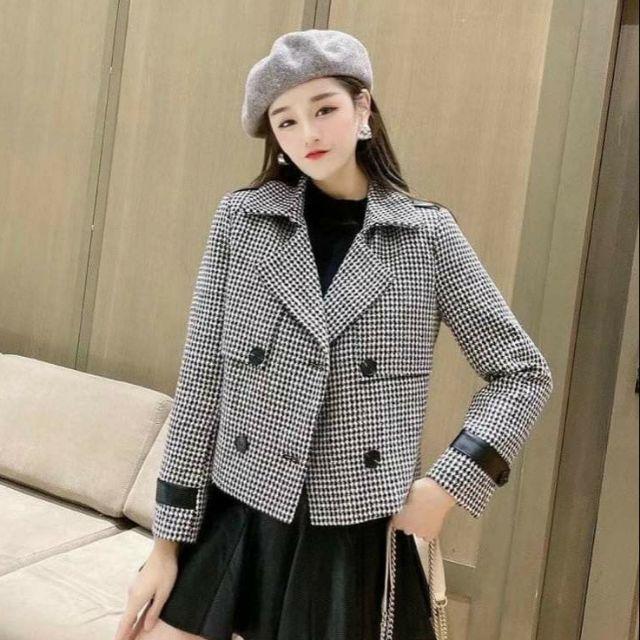 Áo khoác nữ dáng suông 2 lớp