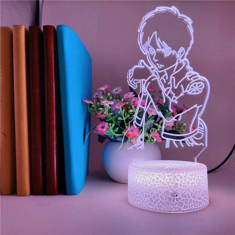 Đèn Ngủ Trang Trí Hình Nhân Vật Phim Attack On Titan 3d