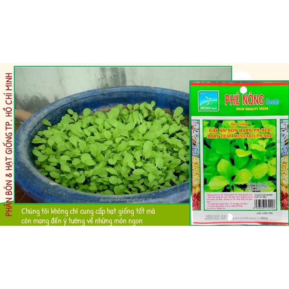 Hạt Giống Cải Bẹ Xanh Ăn Non Năng Suất Cao, Nhanh Thu Hoạch 20Gr - Phú Nông Seeds - Shop Phân Bón và Hạt Giống