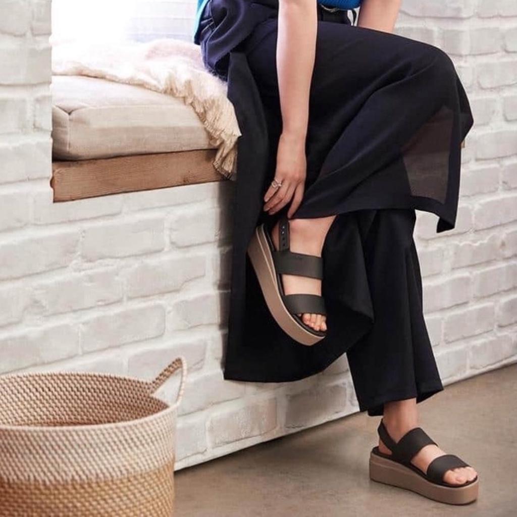 Sandal Cross Brooklyn đi mưa, đế cao 5 cm thoải mái, chống mùi hôi chân, mềm êm - Navy