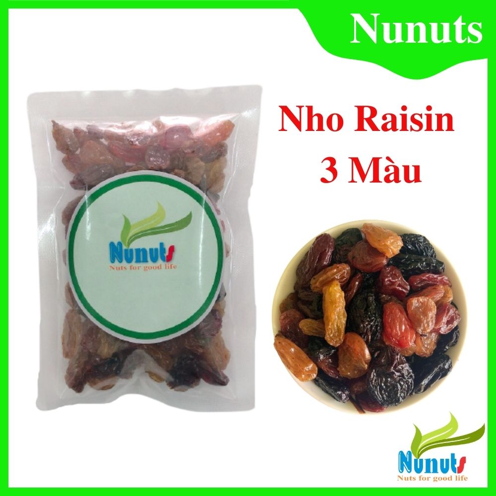 Nho khô thập cẩm Chile ( gói 100g) , ngọt tự nhiên, không tẩm ướp đường , ăn vặt cực ngon Nunuts .