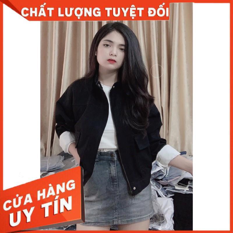 KHOÁC JACKET KAKI CỔ TRỤ PHỐI KHOÁ KÉO - ảnh thật toàn bộ