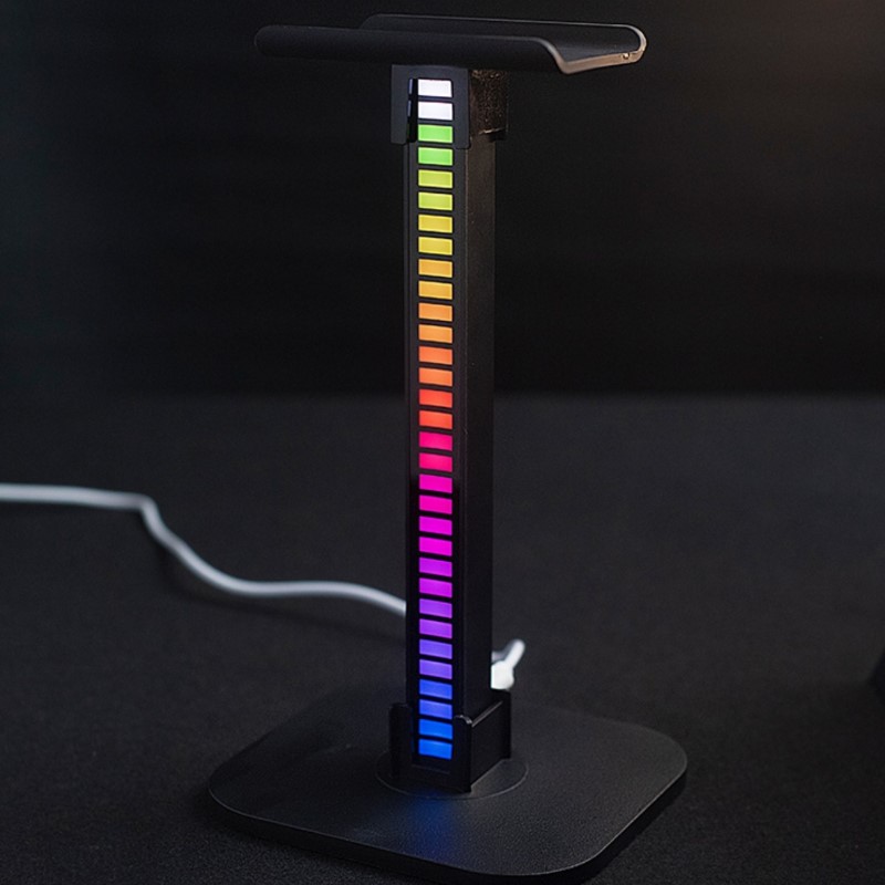 Giá treo tai nghe T12 Led RGB cảm biến âm thanh nháy theo nhạc-Dru-hàng chính hãng
