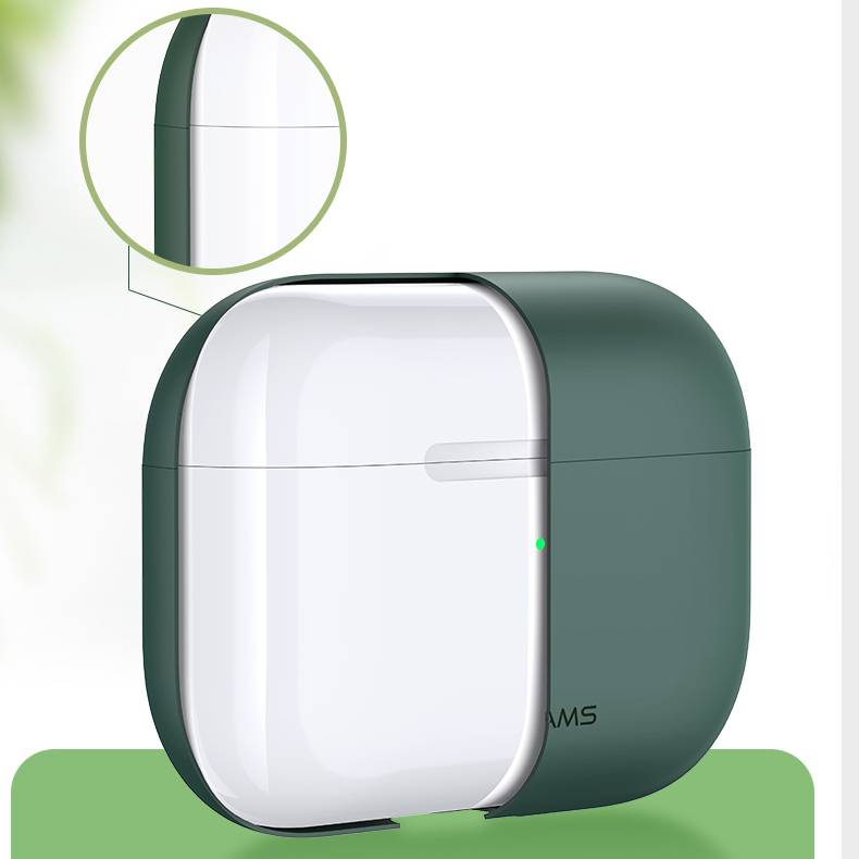 Bao case chống sốc silicon cho tai nghe Apple Airpods Pro hiệu Usams BH569 (siêu mỏng 2mm, chống vân tay, chống bám bẩn, chống va đập, vật liệu cao cấp) - hàng nhập khẩu