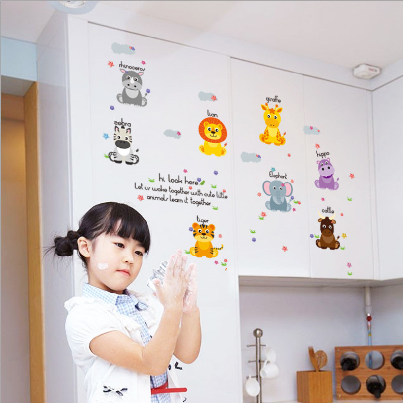 Decal dán tường cho bé học tiếng anh mẫu số 5