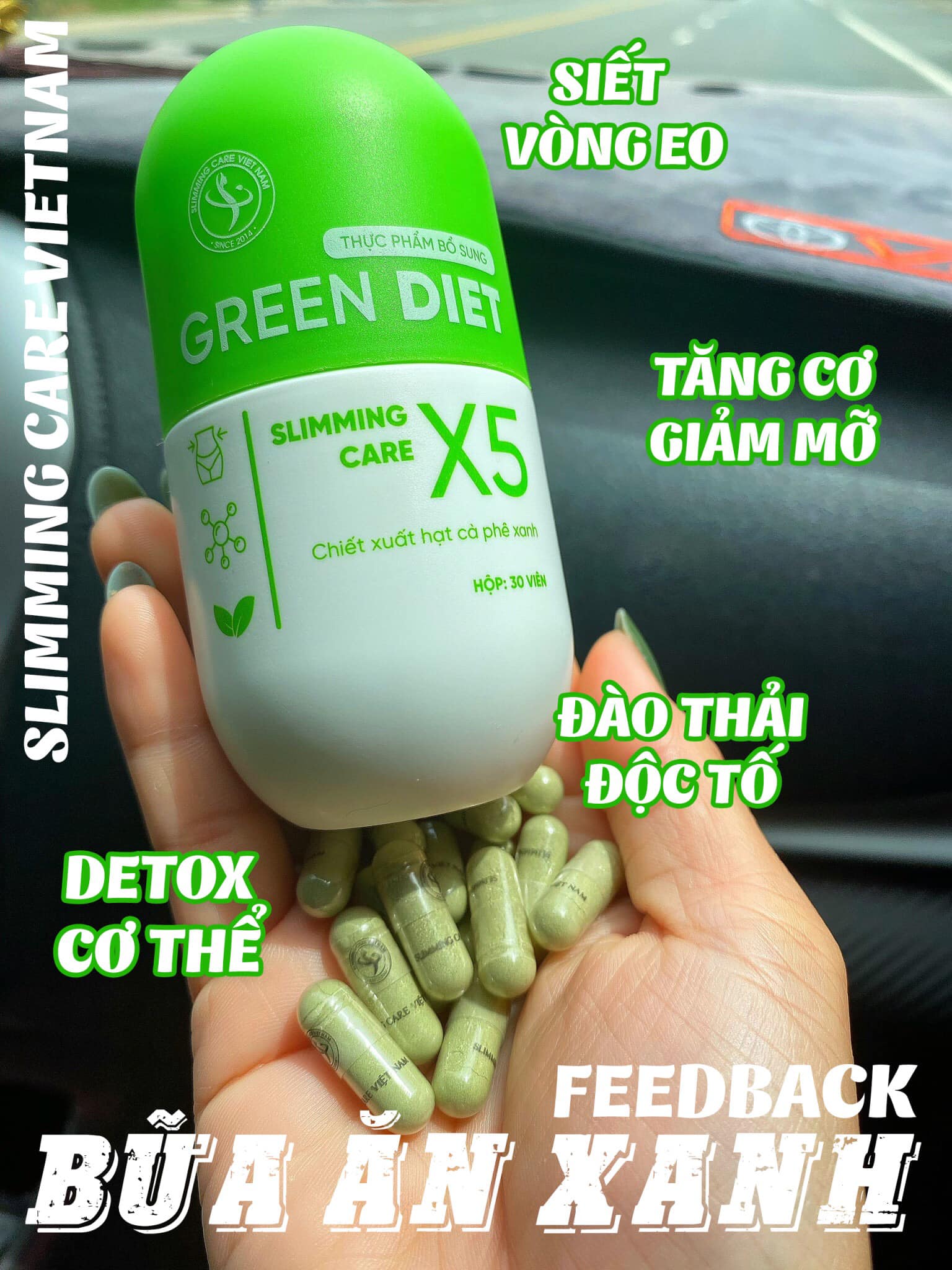 Thảo mộc giảm câ.n Green Diet Slimming Care X5 hộp 30 viên hỗ trợ kiểm soát cân nặng