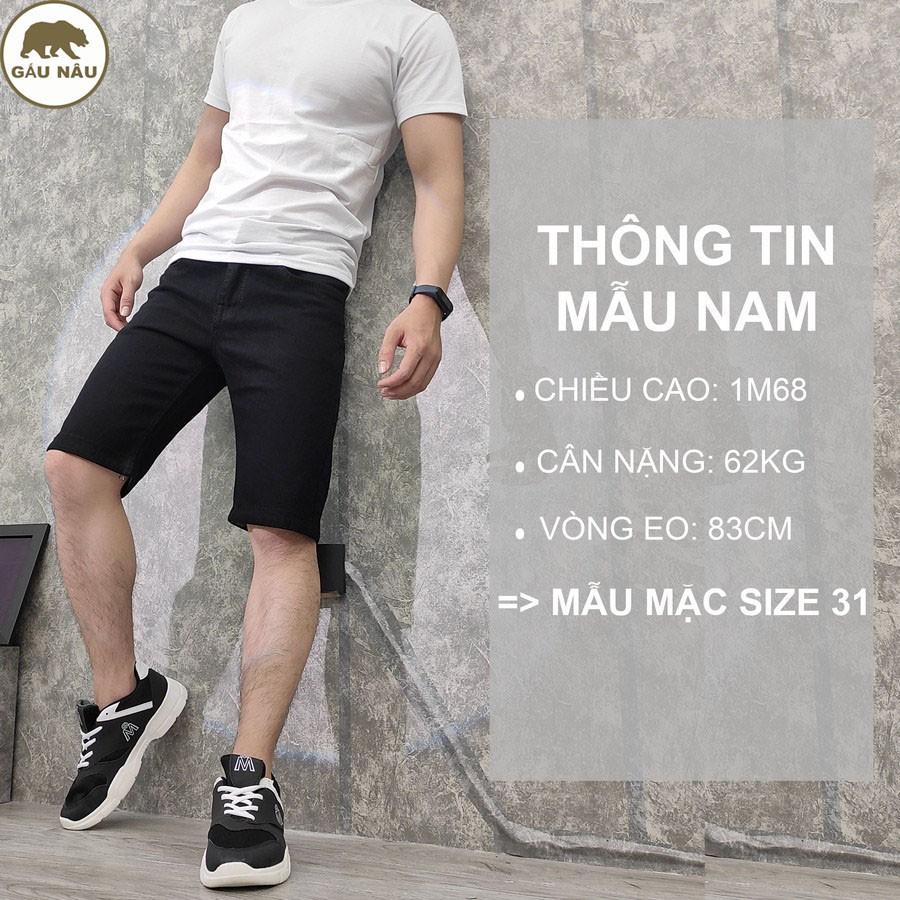 Quần short jean nam GN169 màu chuẩn đẹp Gấu Nâu