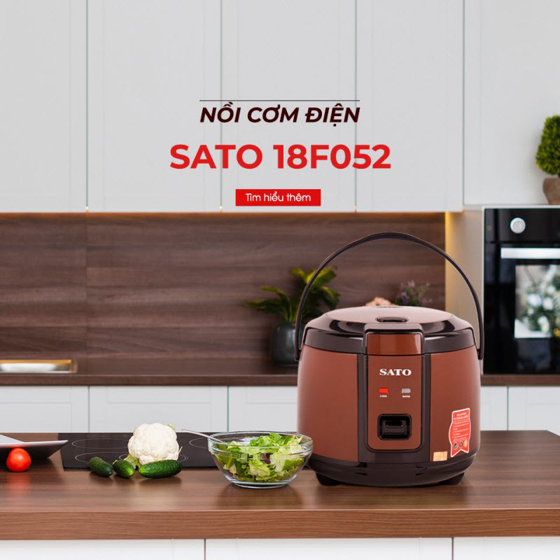 Nồi Cơm Điện SATO 18F052 1.8L - Hàng Chính Hãng