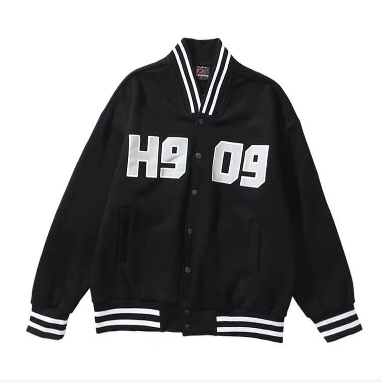 Áo Khoác Dù Nam Nữ Unisex - Áo Khoác Jacket Bombers H9O9 Màu Đen Siêu Hot Dù 2 Lớp