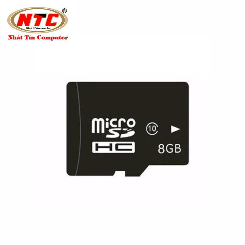 Thẻ nhớ microSDHC NTC 8GB Class 10 (Đen) + Tặng kèm 01 hộp đựng thẻ và 01 adapter