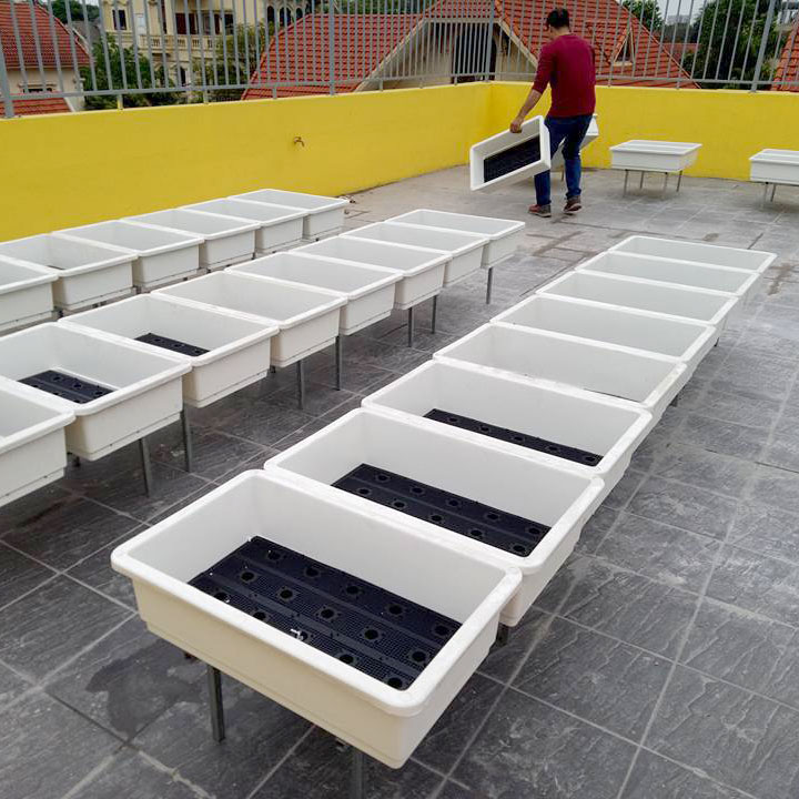 Kệ Trồng Rau 1 tầng để 2 Chậu To - Chưa Chậu