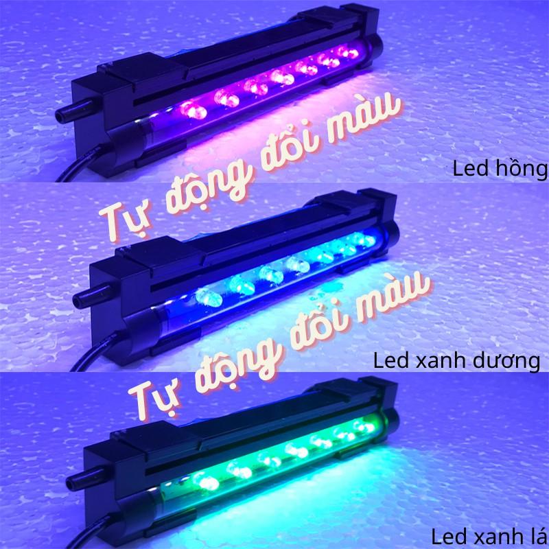 Đèn bể cá ĐÈN CHÌM ĐỔI MÀU tự động có vòi cắm oxi hiệu ứng đổi màu đẹp cho hồ cá cảnh