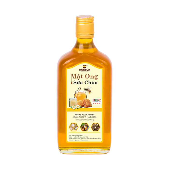 mật ong sữa chúa honeco 860g - mật ong rừng kết hợp sữa ong chúa tươi 1