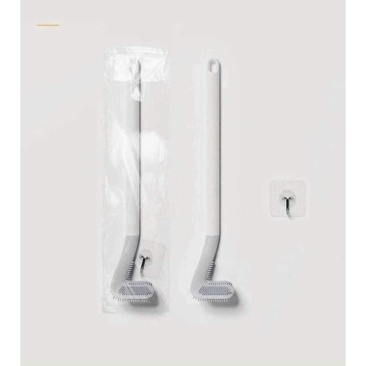 Chổi Cọ Toilet SiliCon Dạng Chữ L Cọ Mọi Ngóc Ngách Siêu Tiện Lợi