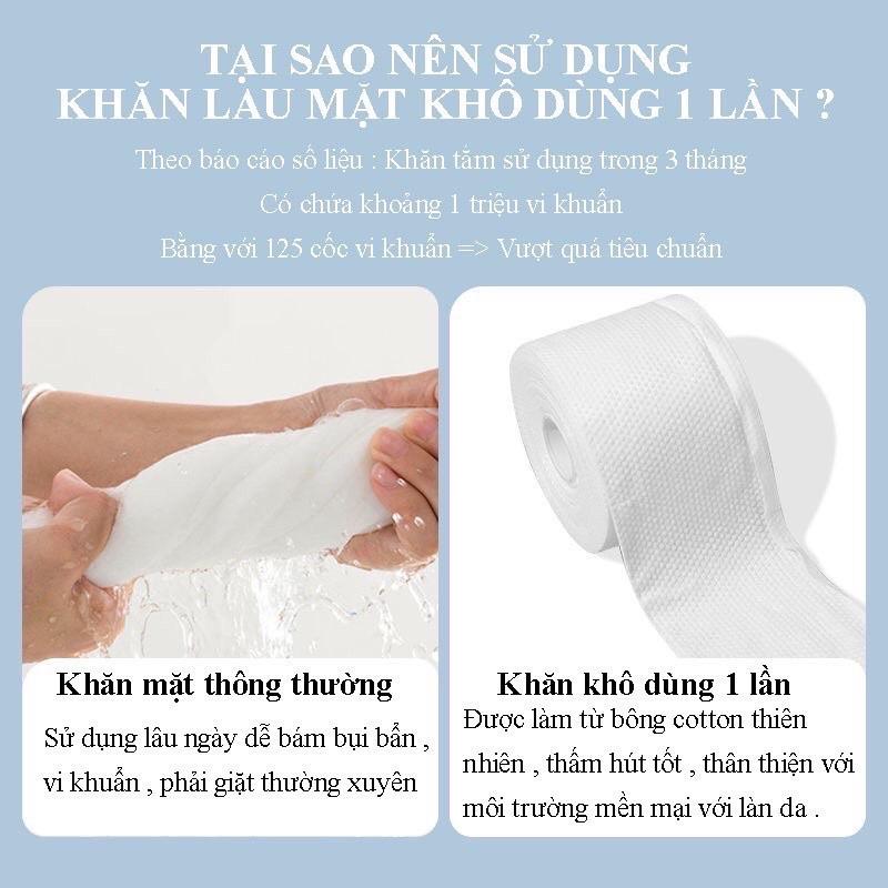Khăn mặt dùng 1 lần, khăn mặt khô, giấy đa năng tiện lợi, dễ sử dụng