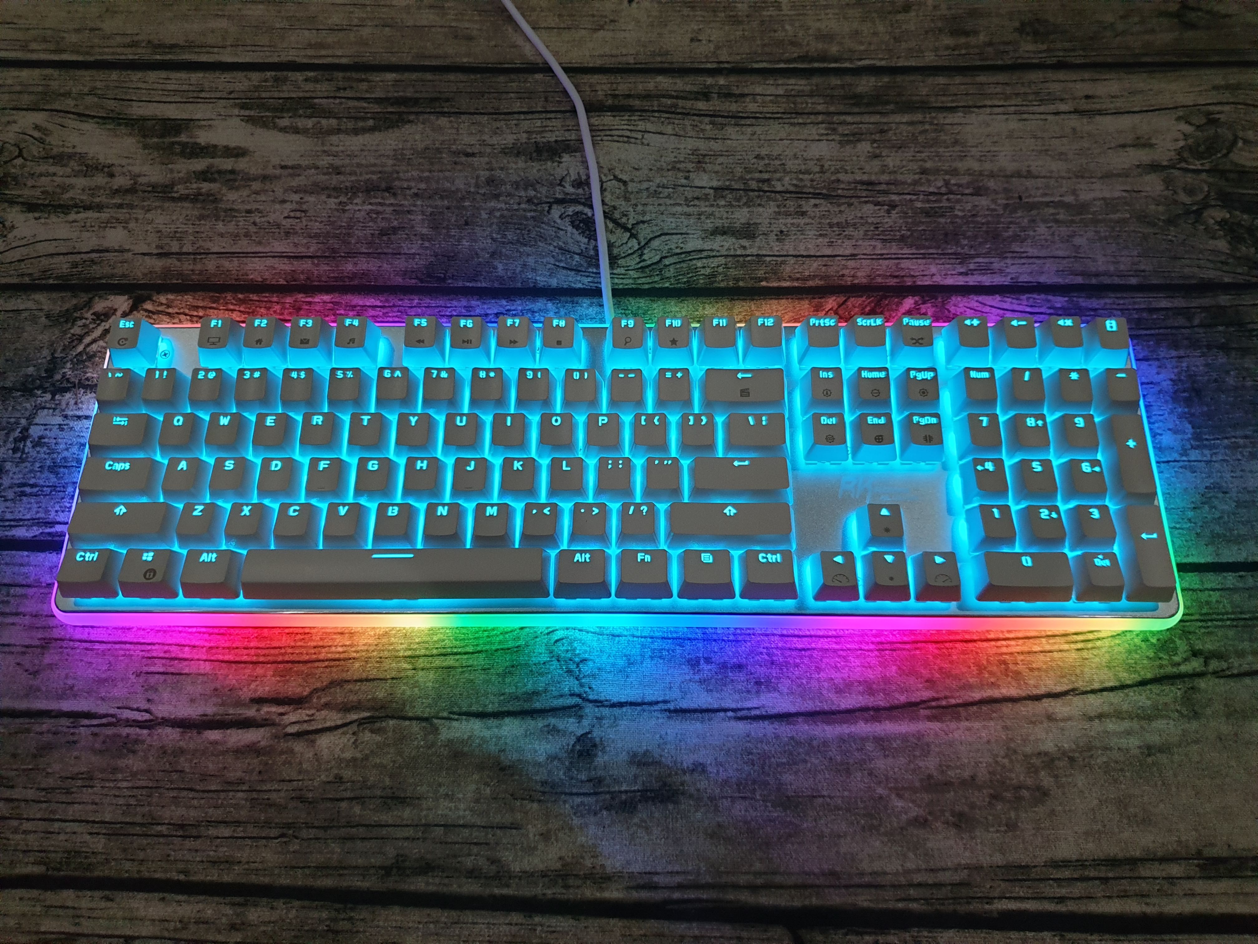 Bàn Phím Royal Kludge RK918 RGB Trắng - Hàng Nhập Khẩu