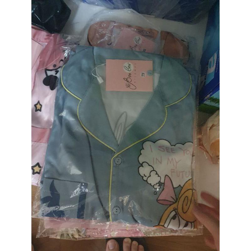 Đồ bộ pijama mặc nhà chất liệu latin cao cấp siêu mềm mịn như lụa Quảng Châu, hàng thiết kế